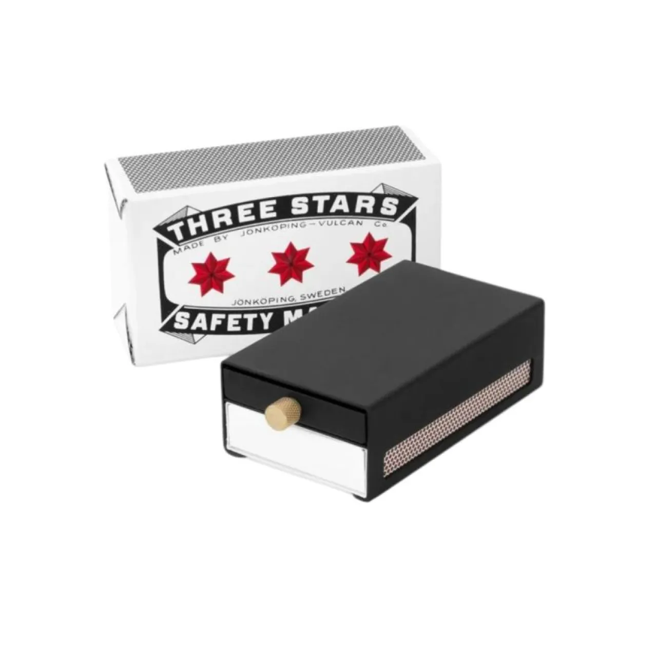 Hot Tändsticksfodral Three Star Svart Tändstickor|Till Julklappsspelet