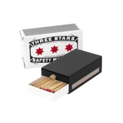 Hot Tändsticksfodral Three Star Svart Tändstickor|Till Julklappsspelet