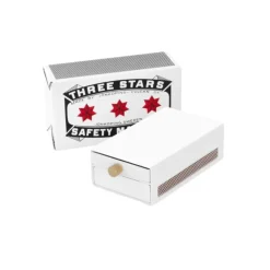 Sale Tändsticksfodral Three Star Vit Tändstickor|Brandsläckare & Brandfiltar