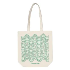 Sale Tote bag Designtorget Våg Grön Tote Bags|Axelväskor
