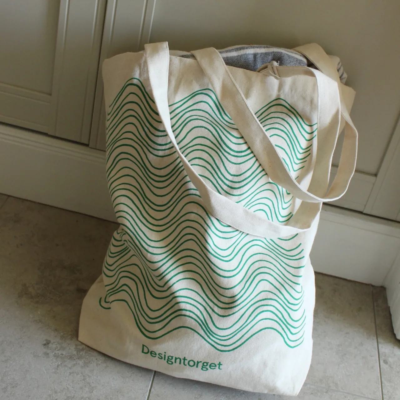Sale Tote bag Designtorget Våg Grön Tote Bags|Axelväskor