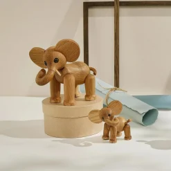 Online Träfigur Ella Elefant Baby 9 cm Ek/Lönn Barn Barnrum|Träfigurer