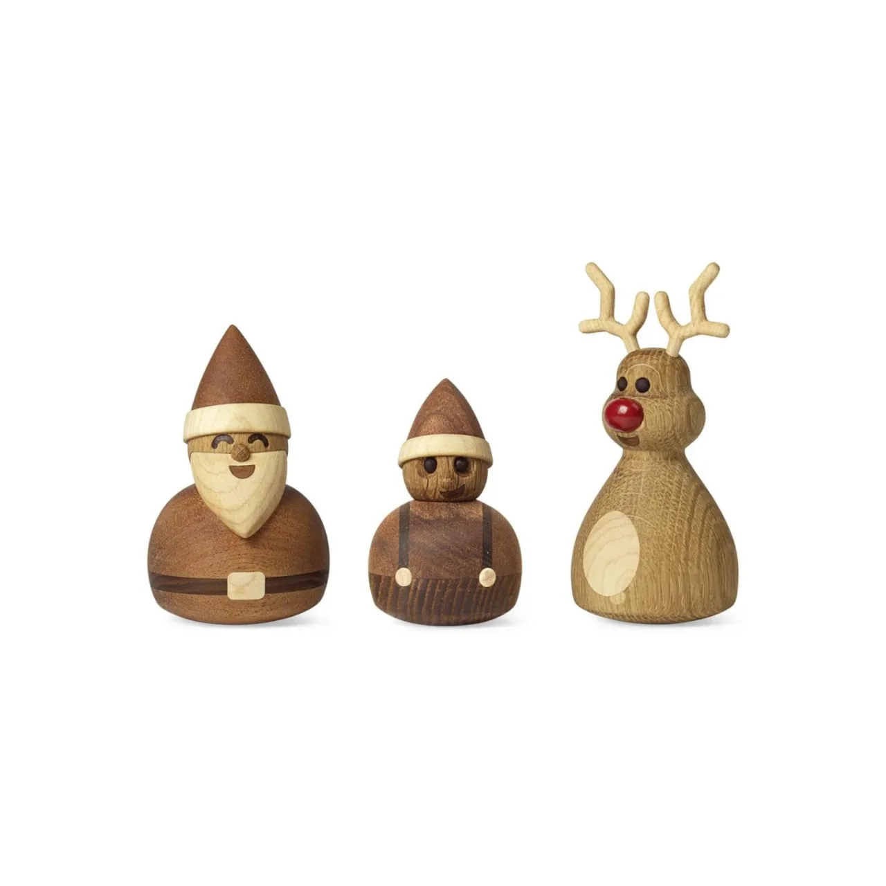 Träfigur Santa 10cm Novent|Julfavoriter