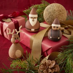 Träfigur Santa 10cm Novent|Julfavoriter