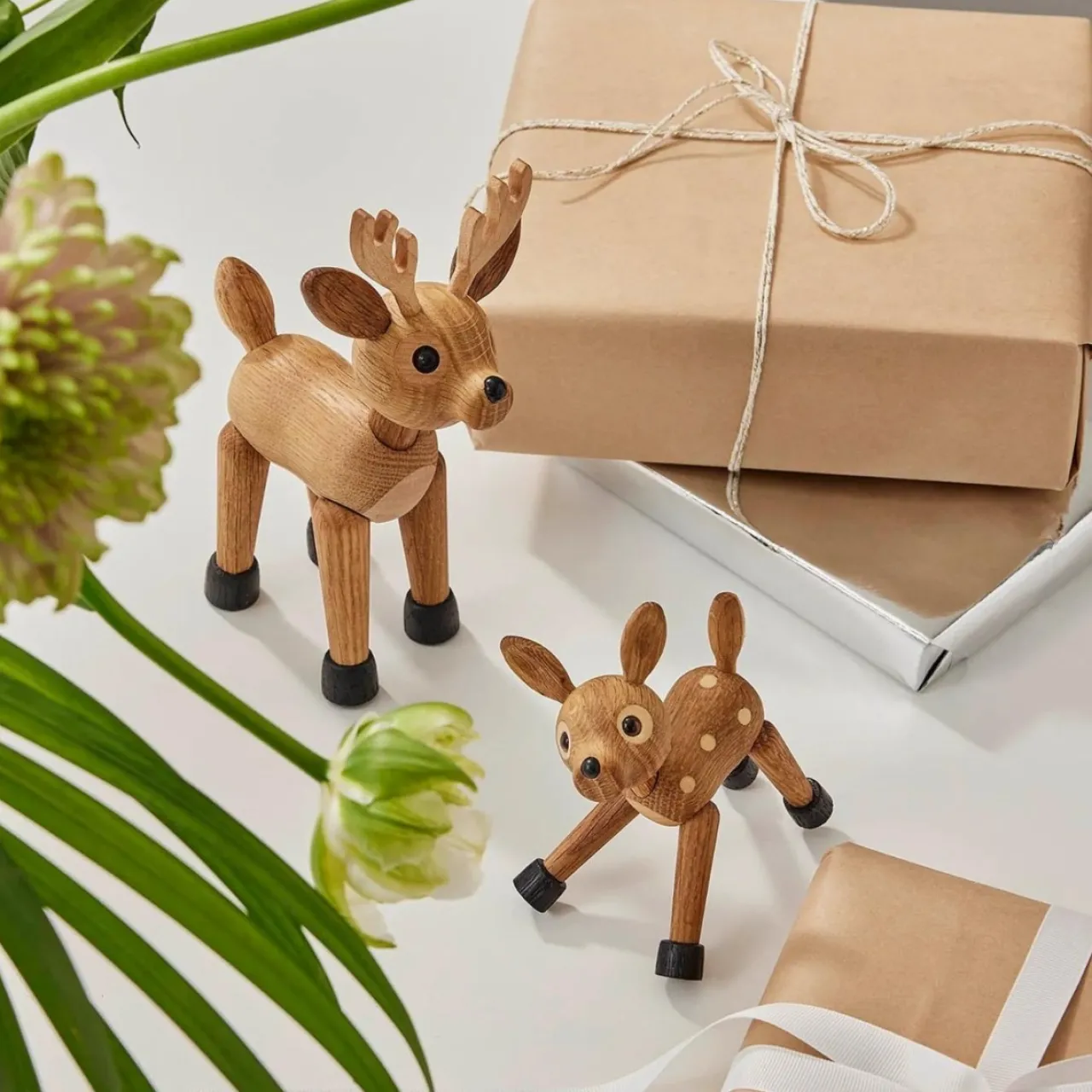 Hot Träfigur Spot Rådjur Baby 12,7 cm Ek/Lönn Barn Barnrum|Träfigurer