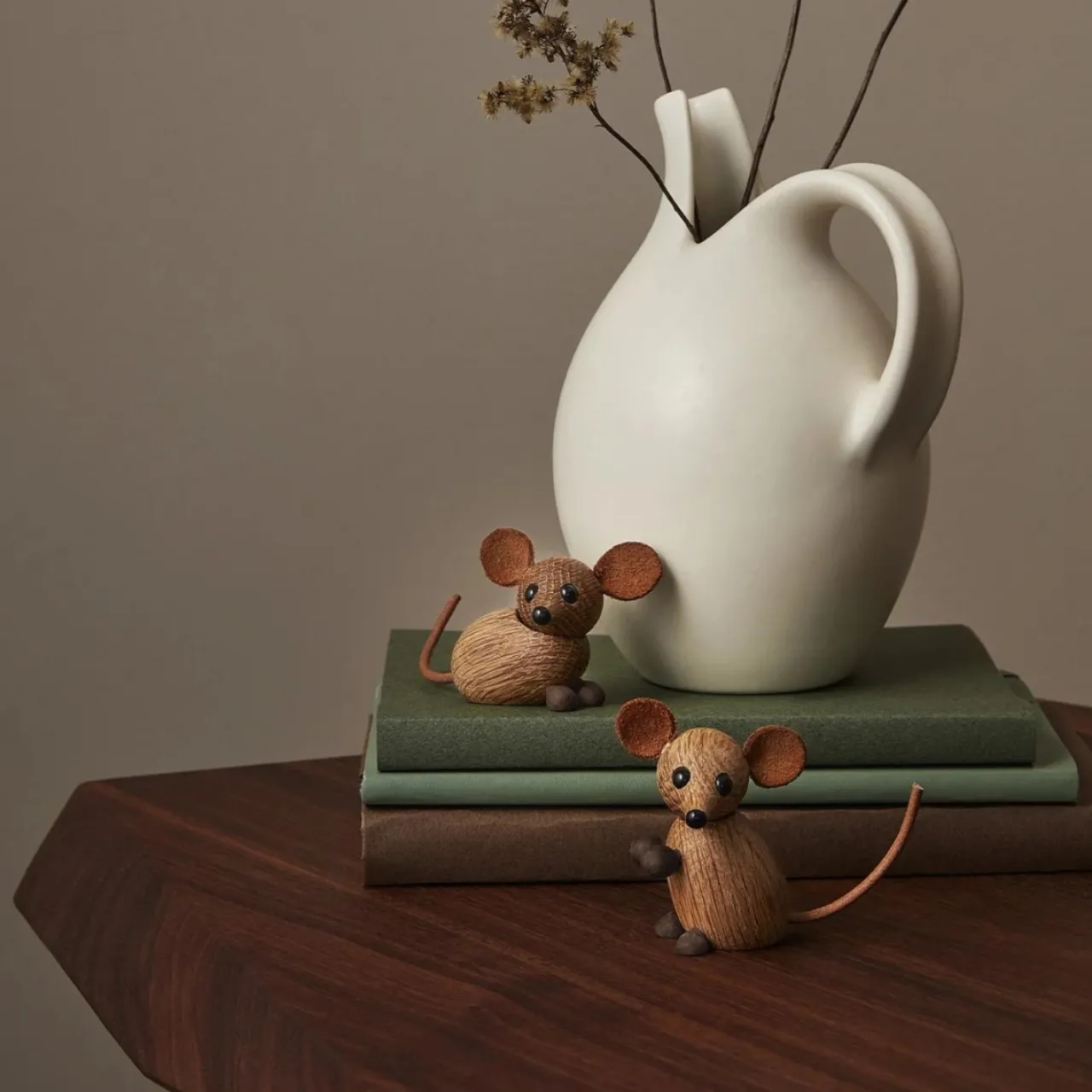 Hot Träfigur The Country Mouse 4,5 cm Ek Barn Barnrum|Träfigurer