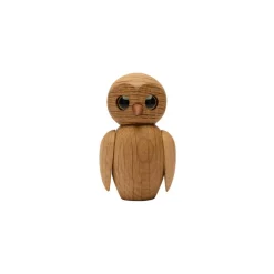 Outlet Träfigur Wise Uggla 7 cm Ek Barn Barnrum|Träfigurer