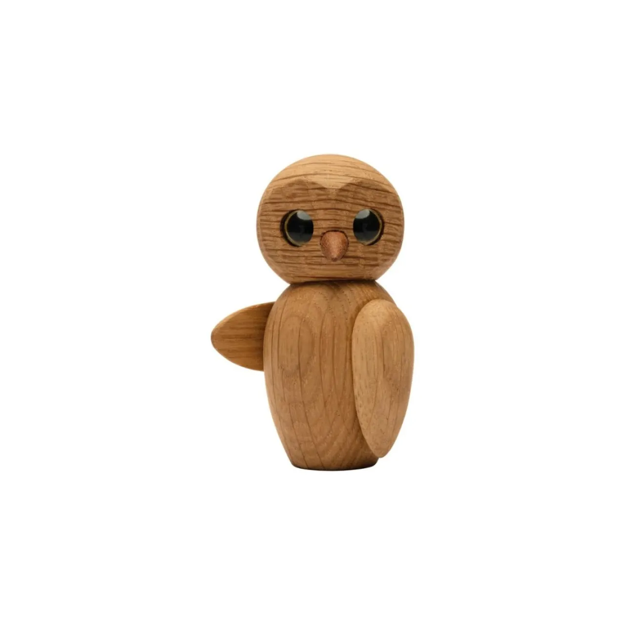 Outlet Träfigur Wise Uggla 7 cm Ek Barn Barnrum|Träfigurer