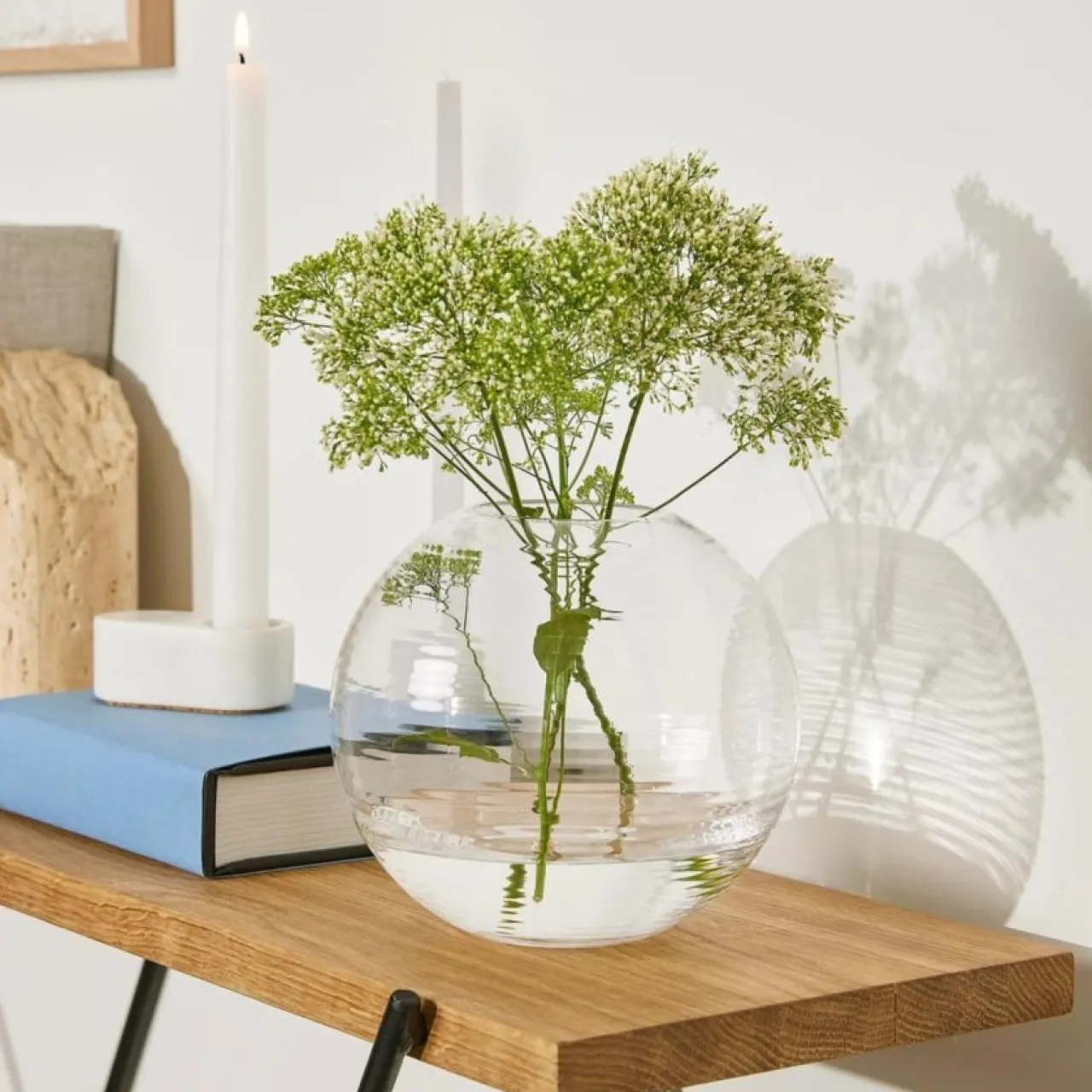 New Vas Laine Rund 15x13,5cm Klar Vaser