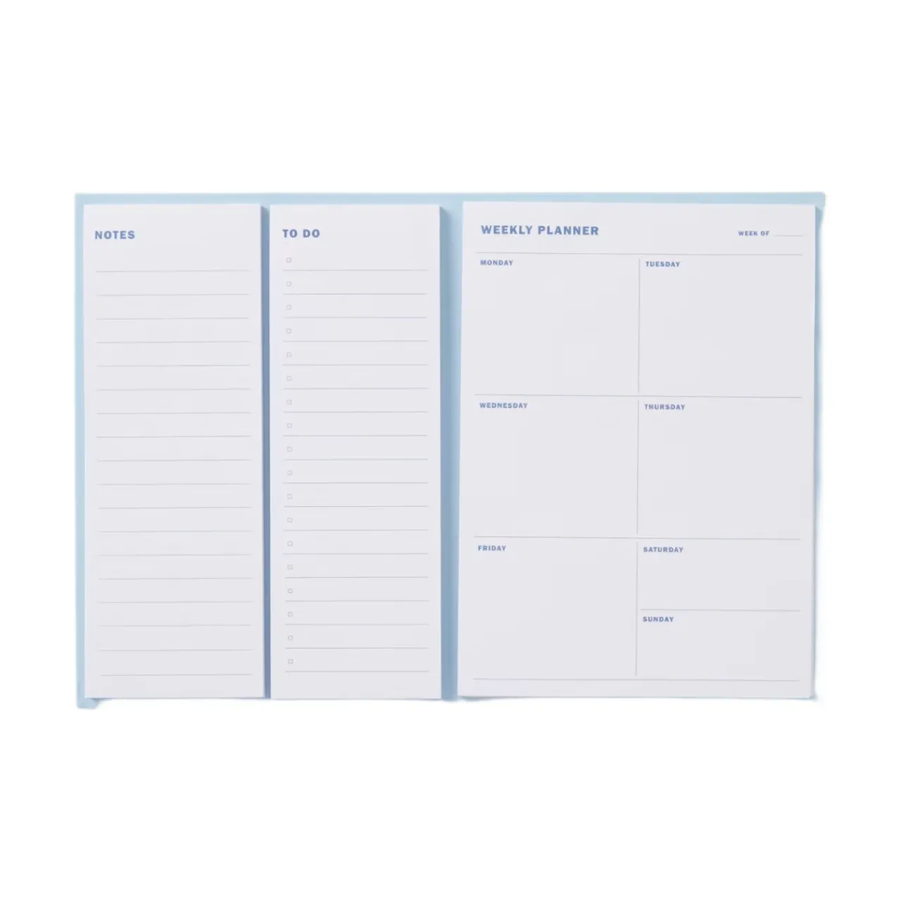 Clearance Veckoplanerare Set KIT Ljusblå Skrivbordstillbehör