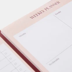 Outlet Veckoplanerare Set KIT Rosa Skrivbordstillbehör