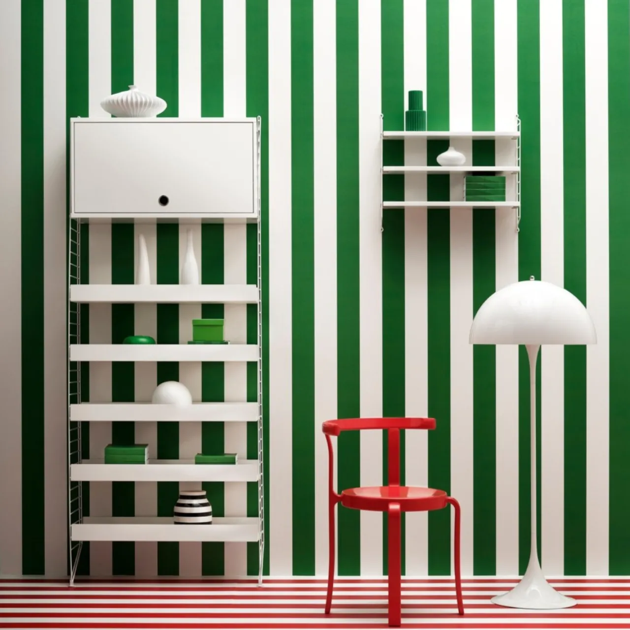 Online Överskåp 58x42x30cm Vit String Skåp & Fällbord