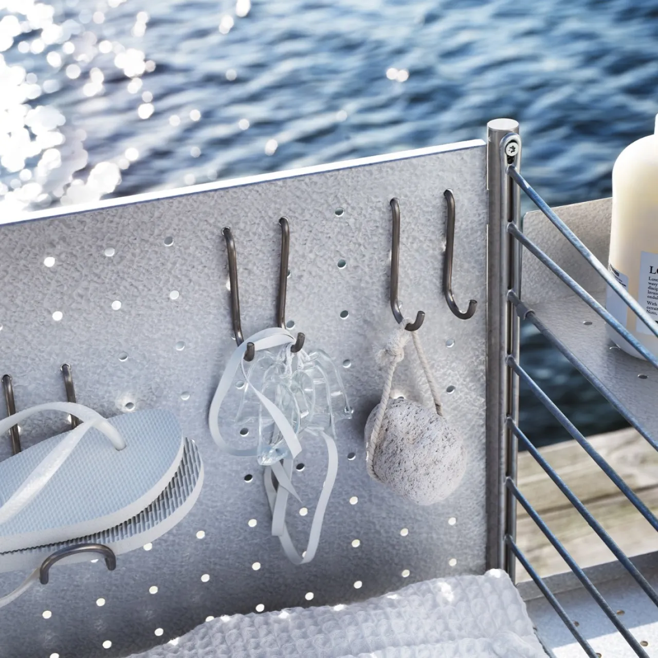 Online Vertikal Dubbelkrok 2-p rostfritt stål String Tillbehör