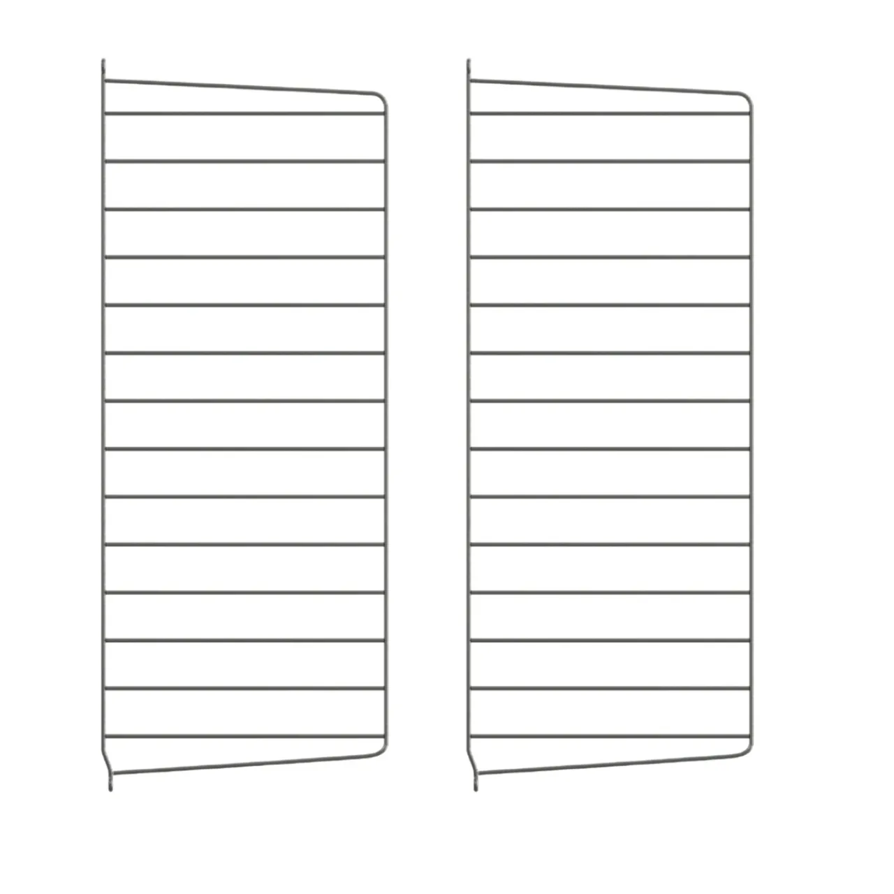 Outlet Väggavel 75x30 2-p Mörkgrå String Gavlar