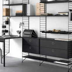 Best Väggavel 75x20 2-p svart String Gavlar