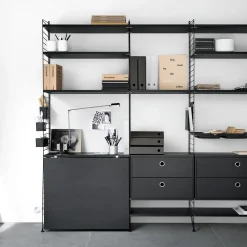 Best Väggavel 75x20 2-p svart String Gavlar