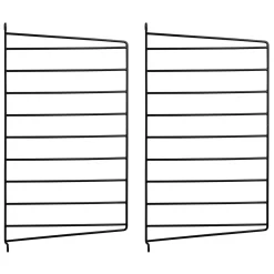 Väggavel 50x30 2-p svart String Gavlar