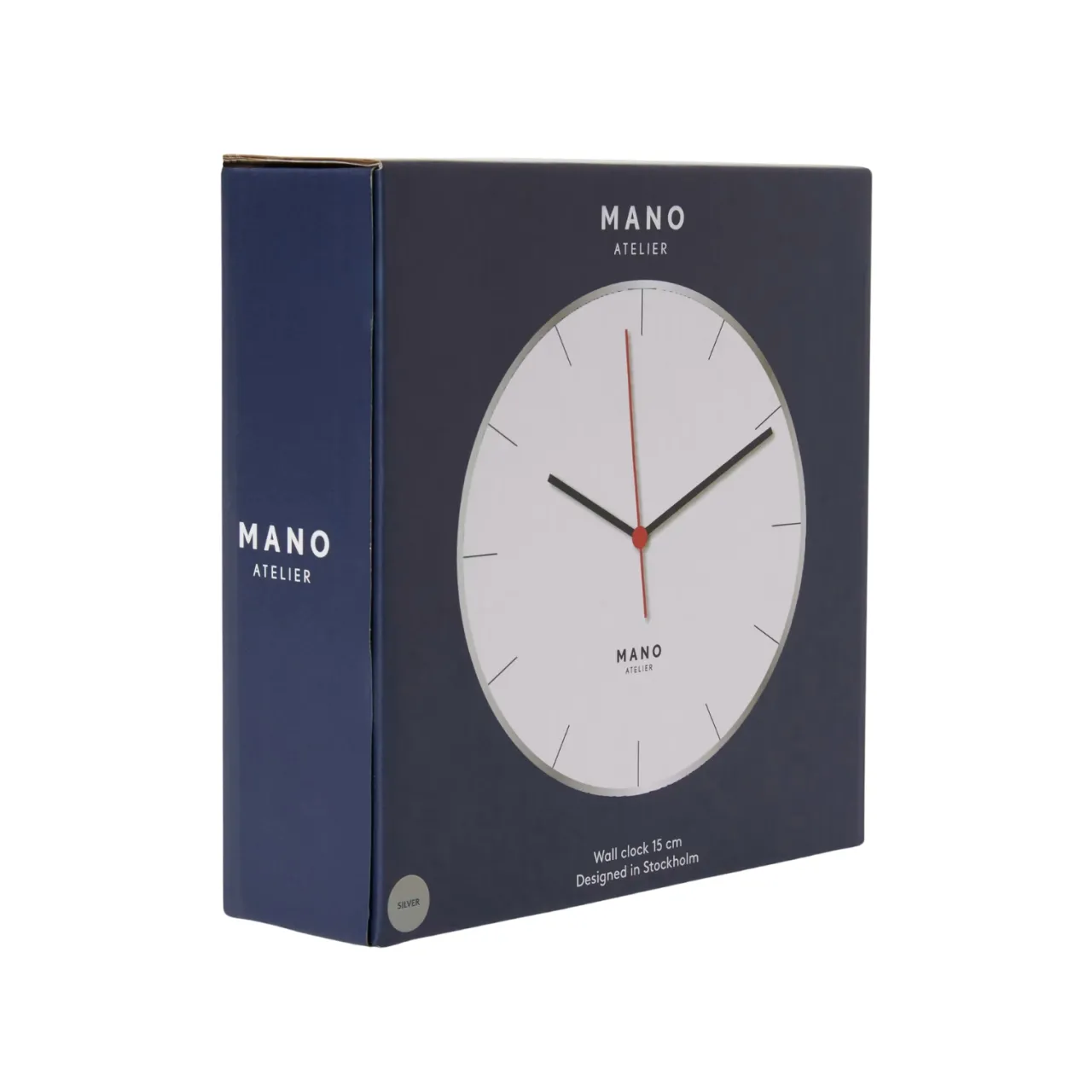 Hot Väggklocka Mano 15 cm Krom Väggklockor|Till Julklappsspelet