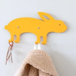 Outlet Väggkrok Kanin Gul Barn Barnrum|Småförvaring