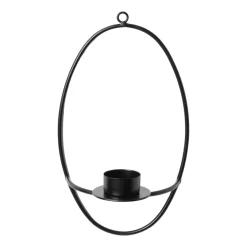 Clearance Väggljusstake Hanna rund svart Ljusstakar & Lyktor