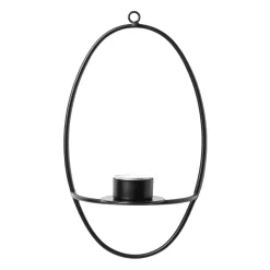 Clearance Väggljusstake Hanna rund svart Ljusstakar & Lyktor