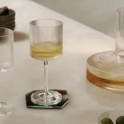 New Vinglas Vitt Ripple 2-P Klar Köksinredning|Vinglas