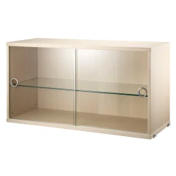 Outlet Vitrinskåp 78x30x42 ask String Skåp & Fällbord