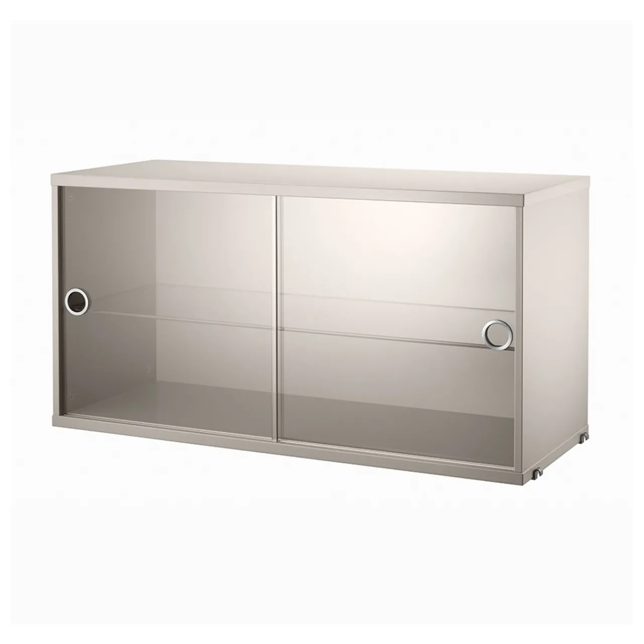 Outlet Vitrinskåp 78x30x42 beige String Skåp & Fällbord