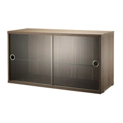 Clearance Vitrinskåp 78x30x42 trä String Skåp & Fällbord|Hyllsystem