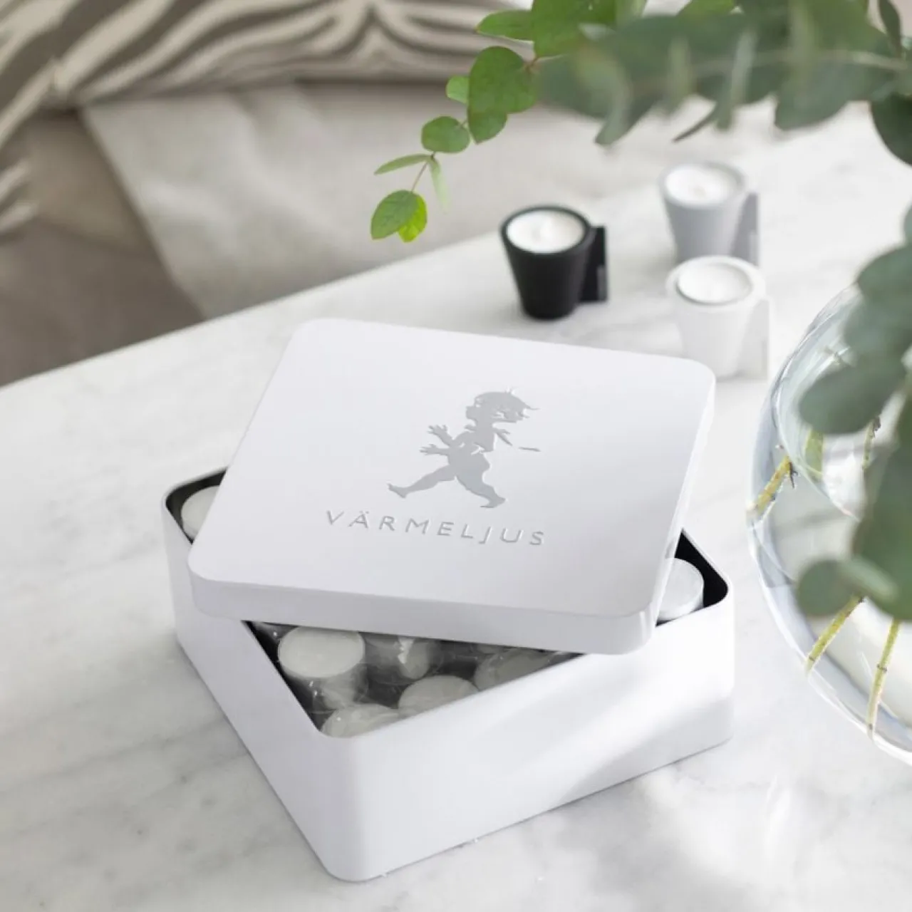 Best Värmeljuslåda Vit Småförvaring|Grytunderlägg