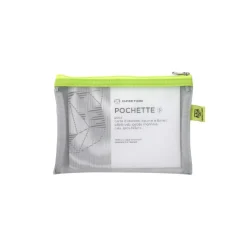 Outlet Väska nät S grå, lime dragkedje Necessär|Skrivbordstillbehör